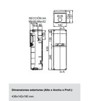 Banner - Caja distribucion electrica superficie IP65 con 3 bases