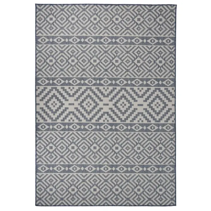 vidaXL Alfombra de exterior de tejido plano 140x200 cm Color Gris,  Taupé,  Marrón y mas Alfombras de área  Alfombra de Piso para Sala de Estar Dormitorio Habitación Salón - 1