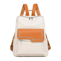 Mochila retro de cuero suave para mujer, nuevo estilo, moderna mochila de moda para damas, mochila escolar de gran capacidad - details 1