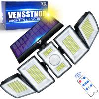 Luces solares impermeables al aire libre - 300 LED 7000K 3000LM 5 niveles de brillo ajustable 3 modos de iluminación 2400mAh 340% más brillante 360° 5 cabezas IP65 sensor de movimiento 40ft VENSSTNOR Solar Motion Lights al aire libre - details 0