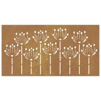 vidaXL Adorno de pared de jardín acero corten diseño flores 105x55 cm - details 3