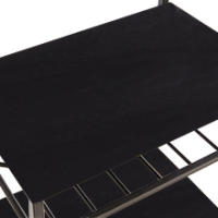 Estantería de Cocina, Estantería de Panadería, para Microondas, Botellero Regulable en Altura, Marcos Metálicos, Estilo Industrial, 58 x 39 x 144CM, Negro HBR003B - details 6