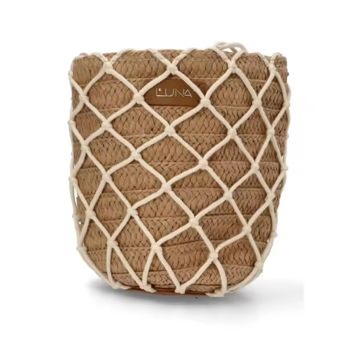 Bolso bandolera pequeña Luna Collection sa coma beige - 1