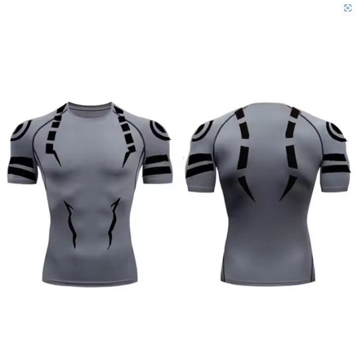 Camiseta De Compresión Para Hombre Jujutsu Kaisen Anime 3D Estampado Ropa Deportiva Para Gimnasio Quick Dry Camiseta De Entrenamiento - 1