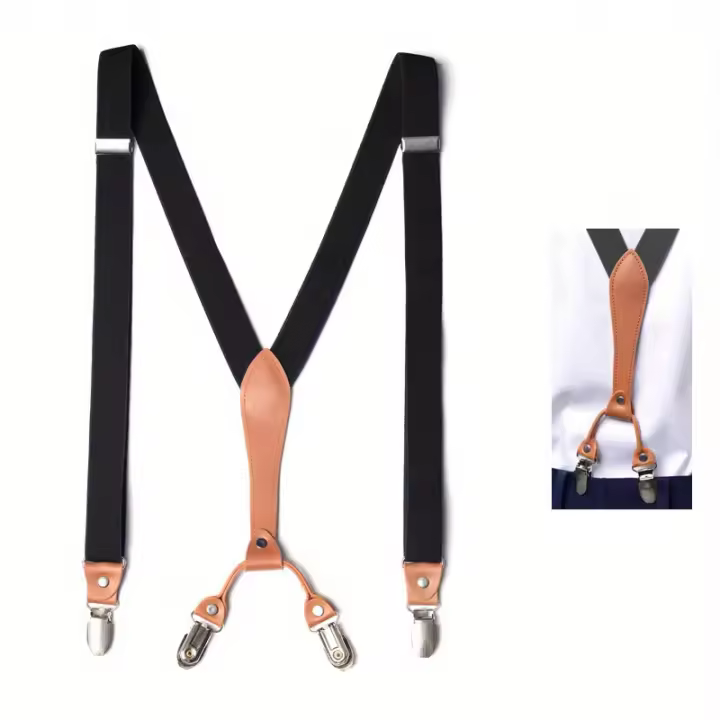 Suspenders Ajustables Para Hombres Y Mujeres 2.5cm Anchos Con Espalda En Forma De Y 4 Clip Para Bodas Y Eventos Regalo Para Padre - 1