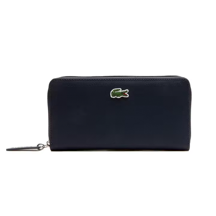LACOSTE Cartera de Cuero artificial Mujer - L Zip Wallet, 10,5x20x3cm (AlxAnxP) - 1