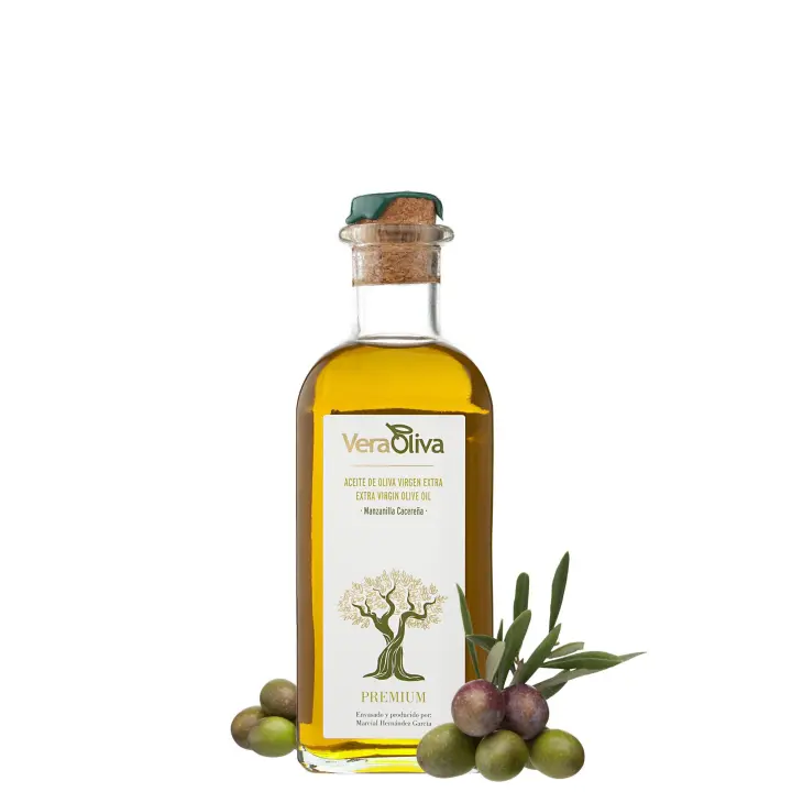 Aceite de Oliva Virgen Extra Veraoliva Frasca de Cristal - 500 ml con Dosificador - Medalla de Oro 2025 - 1