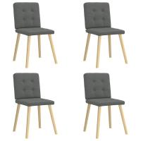 vidaXL Sillas de comedor giratorias 4 unidades tela en color Gris oscuro/Taupé/Azul y más | cómodas modernas ergonómicas para comedor cocina salón hogar - details 0