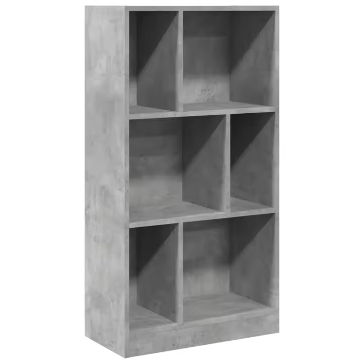 vidaXL Estantería madera de ingeniería 57x28,5x107,5 cm Blanco, Negro, Roble Sonoma Mueble Almacenaje Estantería para Oficina, Estudio, Dormitorio Estantería/Librería/ mueble de Almacenamiento - 1