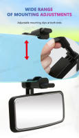 SEAMETAL Clip Para Espejo Retrovisor De Coche Interior Ajustable Y Giratorio De 360 Grados Auxiliar De Observación Para Asiento Trasero Monitor De Bebé - details 3