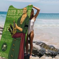 Toalla De Playa Colorida Para Niñas Roronoa Zoro One Piece Toalla De Baño Microfibra Secado Rápido Sand Free Para Yoga Spa Gimnasio Piscina - details 6
