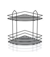 Estantería de baño cromado , estante esquinero , cesta de ducha, estante de ducha, soporte de pared cromado, organizador de ducha (2 niveles) 29 x 23 cm - details 1