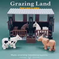 MOC Estable De Caballo Bloques De Construcción Ciudadano Juguete De Granja Con Vacas Para Niños Bloques Pequeños Compatible Con Lego Regalo De Cumpleaños O Navidad - details 1