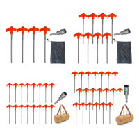 Piquetes De Acero Para Tienda De Campaña 20/25/30cm Ancoras De Tierra De Alta Resistencia Con Rosca Y Agujero Hexagonal Para Colocar En Suelo - details 5