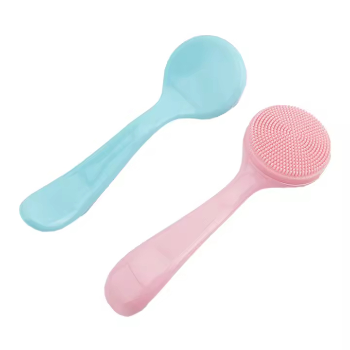 Cepillo De Limpieza Facial De Silicona Doble Cara Cepillo De Masaje Para Rostro Herramienta De Cuidado De Cuero Suave Eliminador De Quimios - 1