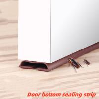 Tira De Sellado De Puerta De Silicona Autoadhesiva Protector De Ranura Acolchado Reducción De Ruido Y Viento Accesorio Doméstico Blanco/Marrón - details 0