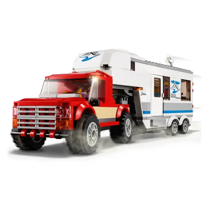 Bloques De Construcción Serie Ciudad Camión Y Caravana De Camping Juguete De Montaje Para Niños Regalo De Bloques Pequeños Compatible Con Lego ABS Sin Batería - 1