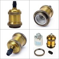 Paquete de 6 Luces LED E27, Bombilla Vintage, portalámparas de Cerámica sólida, adaptador de bombilla de Tornillo Edison Retro - details 1