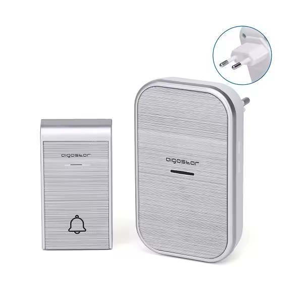 Timbre inalámbrico, CA, plateado - 1