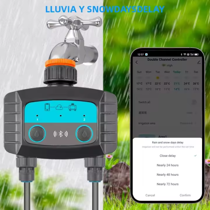 Tiempo De Riego Para Jardín Con Bluetooth Doble Sistema De Riego De Camión Inteligente Tuya Programable Para Mangueras Exteriores - 1