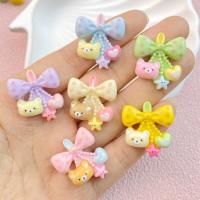 10Pcs Borlas De Oso Cartoon Pequeño Y Lindo Serie Resina Plana Para Joyería DIY Y Decoración De Artesanía Accesorio - details 2