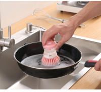 Cepillo De Cocina Ecológico De Plástico Para Limpieza De Ollas Y Ventanas Gadgets De Limpieza Del Hogar Tipo Presión Líquida - details 0