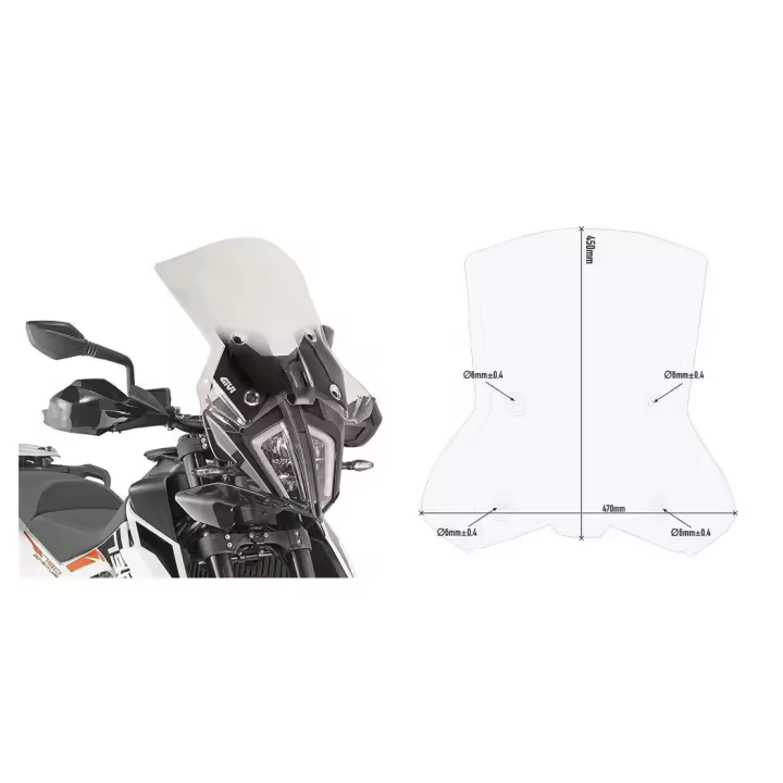 Givi Cupula Ktm Adventure 790 19 Trans Transparente - 1