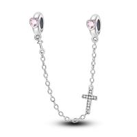 Cadenas De Seguridad De Plata Esterlina 925 Con Estrellas Luna Y Girasoles Pulseras DIY Accesorios De Joyería Espaciadores Cadena De Seguridad Para Pulseras Originales - details 9