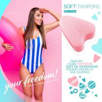 JOYDIVISION SOFT TAMPONES ORIGINALES MINI (50 Unid)I Tampones sin cordón para deporte, natación y spa I Esponjas menstruales ultra suaves I Inserción y extracción fáciles I Soft tampón sin cordón - details 1