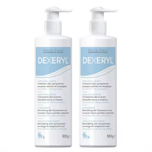 Dexeryl Duplo Crema Emoliente piel seca, irritada  2 x 500 ml - 1