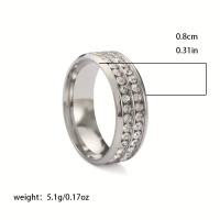 Anillo De Lujo Ligero Para Hombres Y Mujeres Con Diseño De Dos Círculos De Titanio Y Acero Inoxidable Estilo De Moda Insensato Sin Perder - details 0