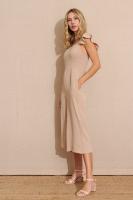 MONO VOLANTES - CAQUI Mono Caqui, Beige, Volantes, Poliester, Polyester, Primavera Verano para Mujer - details 1
