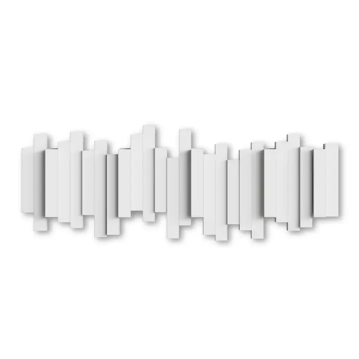 Perchero de pared con 5 ganchos extraíbles plastico - 1