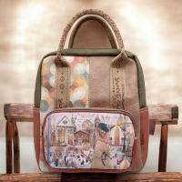 Mochila Sweet Candy - Varios Bolsillos y Compartimentos- C-268-01 - Colección Viajes - 30x24x12cm - Diseño Vintage y Funcional. - details 4