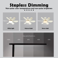 Ventilador De Techo LED Inteligente Con Control Remoto E27 Base Para Uso Doméstico 42cm 52cm Apto Para Habitación Oficina Estudio Cocina - details 12
