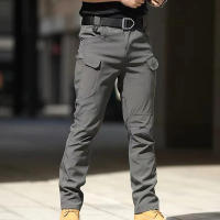 Pantalones Tácticos Para Hombre Exterior Multi Bolsillos Cargo Resistente Al Desgaste Impermeable Pantalones De Camuflaje Para Senderismo Primavera Otoño - details 4
