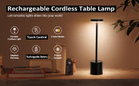 Lámpara De Mesa LED Con Sensor De Toque Luz Nocturna Recargable Sin Cable Para Decoración De Habitación Restaurante Hotel Bar - details 7