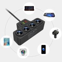 Adaptador De Encendedor De Coche 120W 12V/24V 4-Enchufe Cargador USB+QC3.0+PD3.1A Accesorio Port USB Para Automóvil - details 9