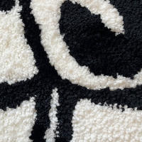 Carpetas Suaves De Terciopelo Para El Baño Non-Slip Absorbente De Agua Alfombra De Mano Hecha Para Dormitorio Cocina Toilette - details 3