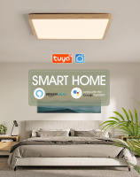 Lámpara De Techo Inteligente Tuya 36W Diseño De Madera LED Con Control De Voz Alexa Google Iluminación Para El Hogar - details 0