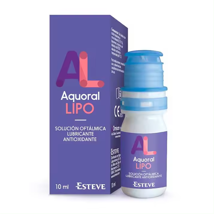 Aquoral Lipo Solución Oftálmica Lubricante y Antioxidante 10ml para Tratamiento del Ojo Seco y Protección Corneal - 1
