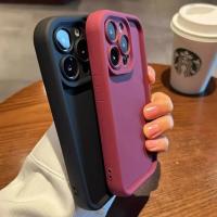 Funda De Silicona Suave De Color Sólido Para iPhone 11 12 13 14 15 pro Max XS X XR 7 8 15 6 plus SE2020 Protección De Lente De Cámara Anti-Resbaladiza Resistente Al Agua Y Polvo - details 0