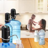 Genérico Dispensador de Agua Recargable USB, Bomba de Agua Potable Automática, Compatible con Todo Tipo de Botellas y Botellones, Negro, Plástico - details 4