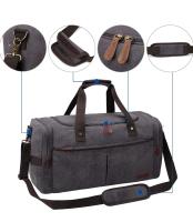 S-ZONE Bolsa de lona para viaje de fin de semana con compartimento para zapatos para hombres - details 4