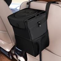 Bandeja De Basura Impermeable Para Coche Organizador De Accesorios De Auto Con Bolsillos Cierre Portátil Para Almacenamiento De Basura - details 3