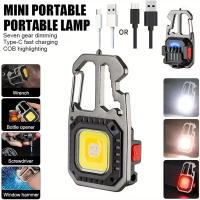 Linterna De Bolsillo LED Portátil Con Martillo De Seguridad Y Llave De Pico Recargable Para Camping Exterior Y Uso Diario - details 0
