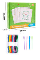 Juguete Educativo De Madera Para Niños Con Puzle De Bordado Y Hilo Patrón Cartoon Juego De Actividad De Tejido Para El Tablero Ocupado Regalo Para Niños - details 12