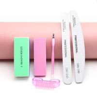 Set Profesional De 6 Piezas De Archos Para Uñas Con Limpieza Y Pulido Herramienta De Pedicura Y Manicura Con Cepillo De Cutícula - details 0