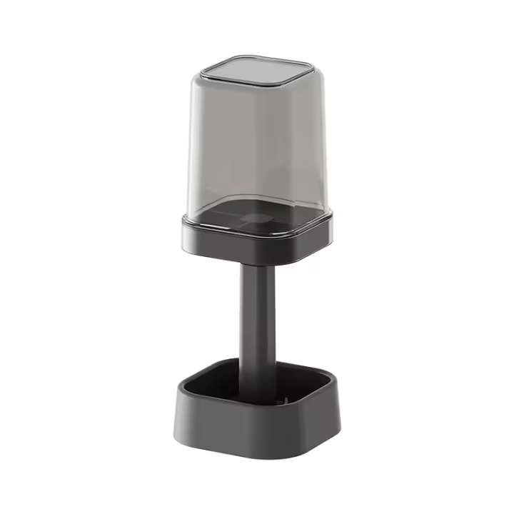 Organizador De Baño Para Cepillo De Dientes Con Cubierta Y 3 Ranuras Soporte Para Pasta De Dientes Y Cuchilla Antideslizante Compatible Con Cepillos De Dientes Tradicionales Y Eléctricos - 1