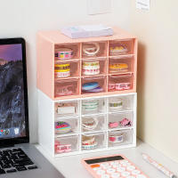 Caja De Almacenamiento Para Escritorio Con Mini Cajones Caja De Nueve Cuadrados Pila Plegable Para Joyería Accesorios De Peluquería Y Adhesivos - details 8